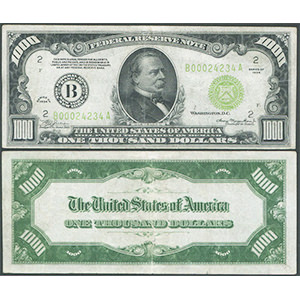アメリカ1000ドル 1934年